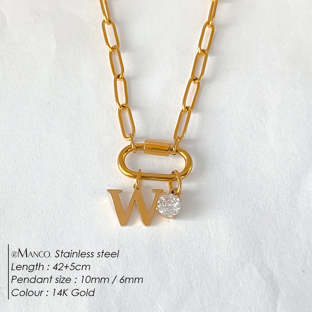 Titanium Steel Non-fading Letter Necklace