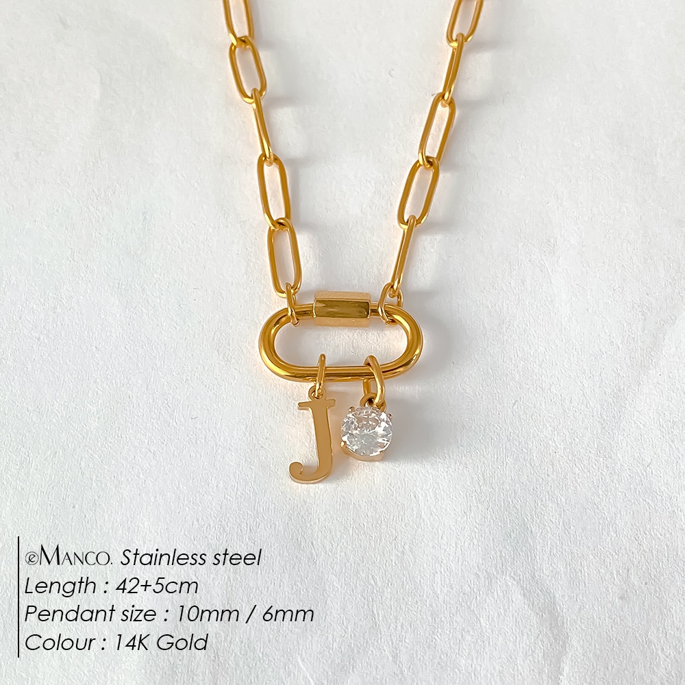Titanium Steel Non-fading Letter Necklace