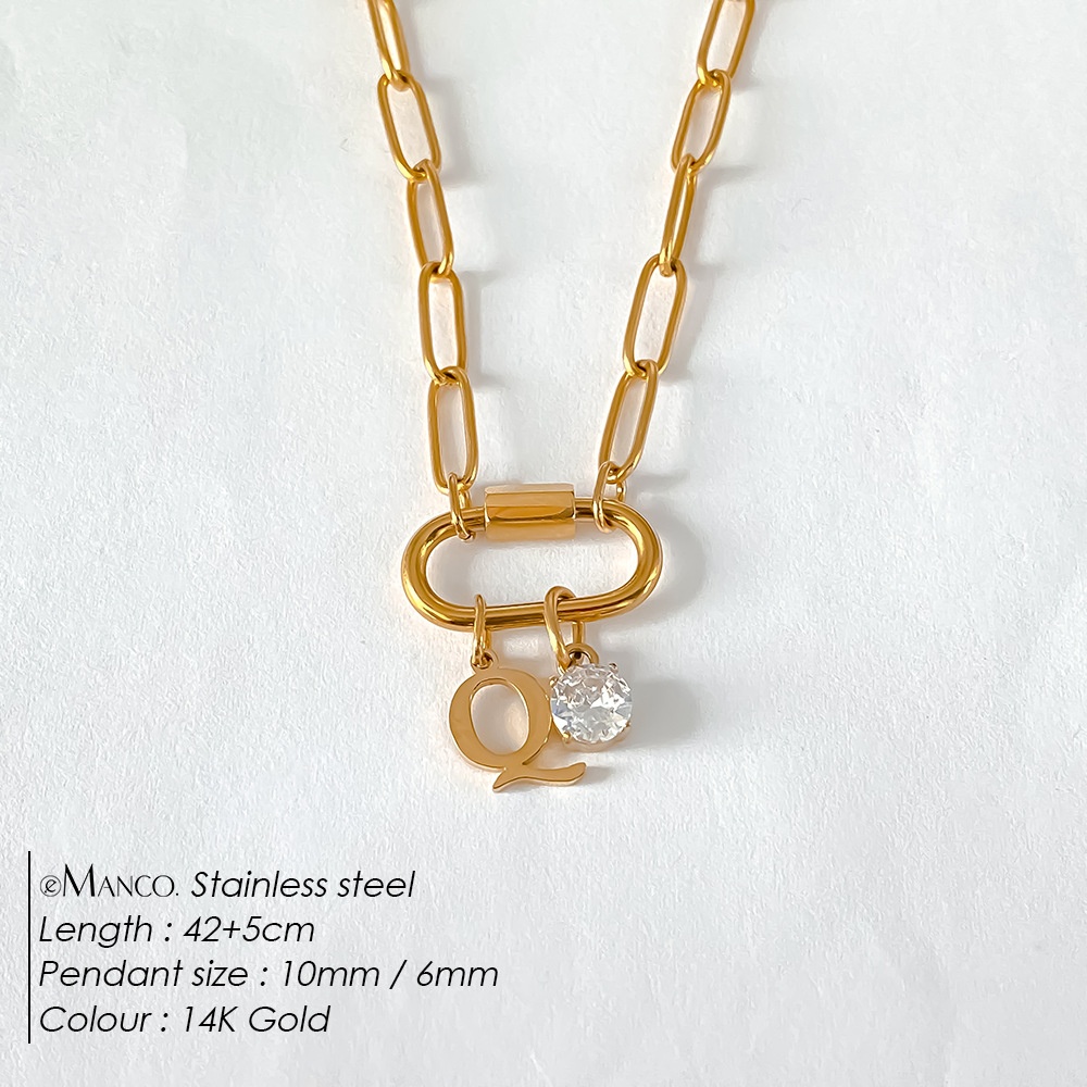 Titanium Steel Non-fading Letter Necklace