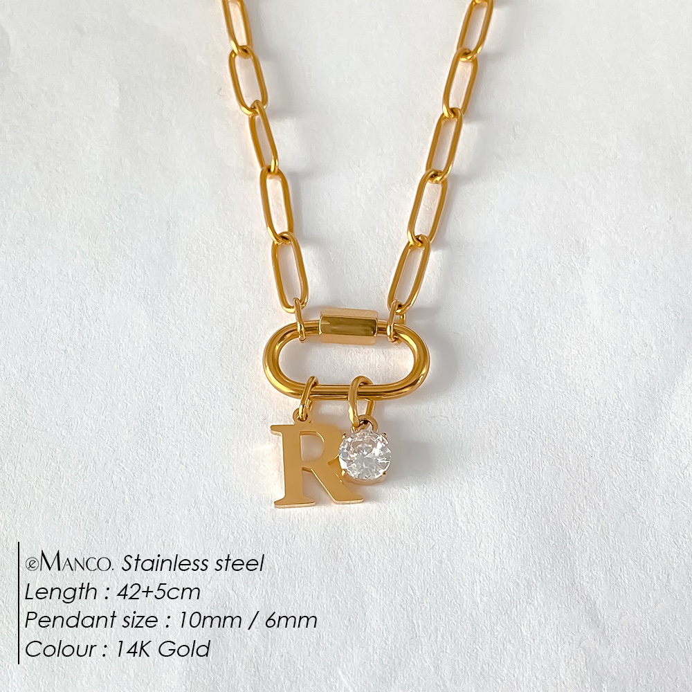 Titanium Steel Non-fading Letter Necklace