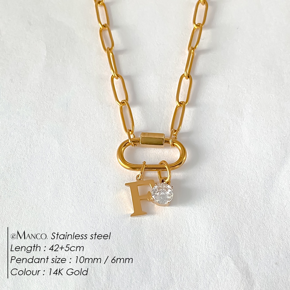 Titanium Steel Non-fading Letter Necklace