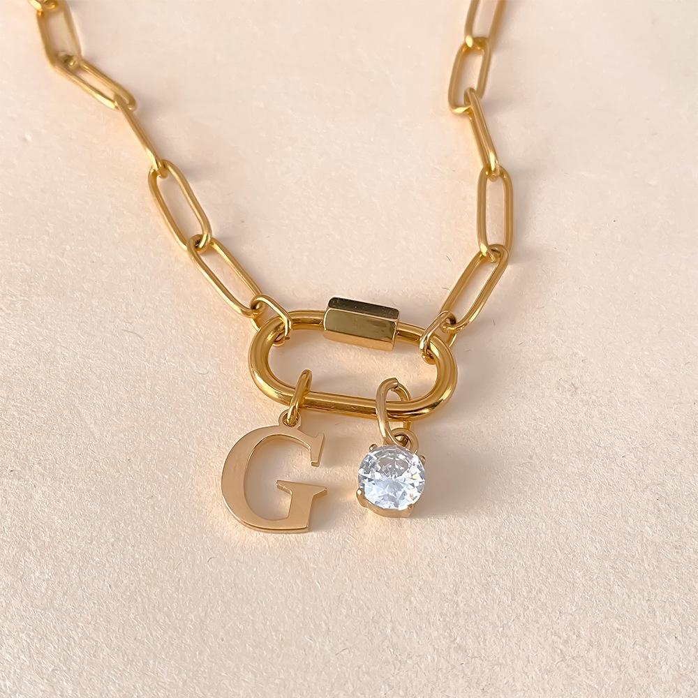Titanium Steel Non-fading Letter Necklace