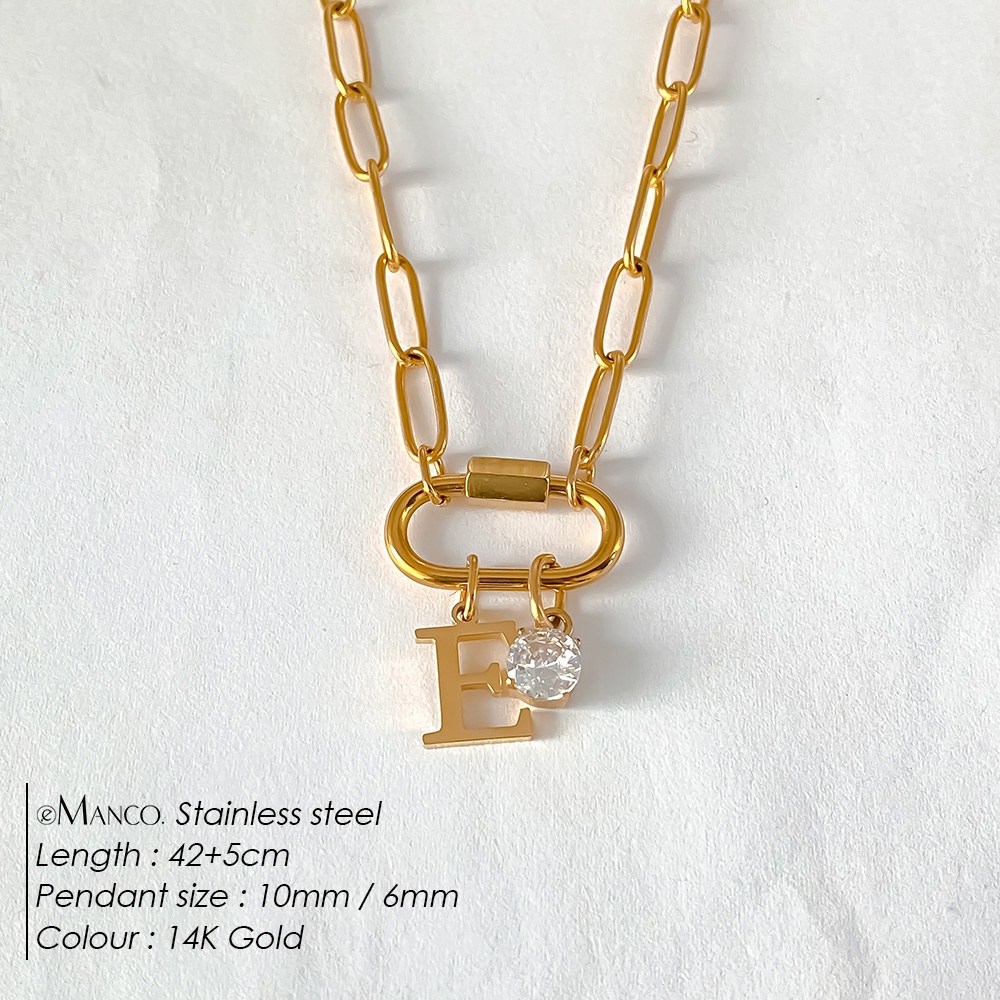 Titanium Steel Non-fading Letter Necklace