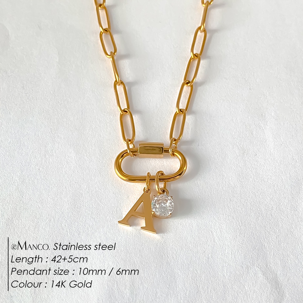 Titanium Steel Non-fading Letter Necklace