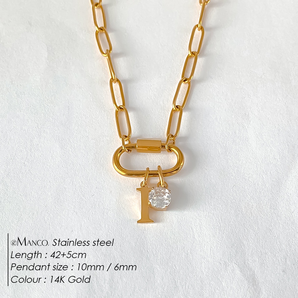 Titanium Steel Non-fading Letter Necklace