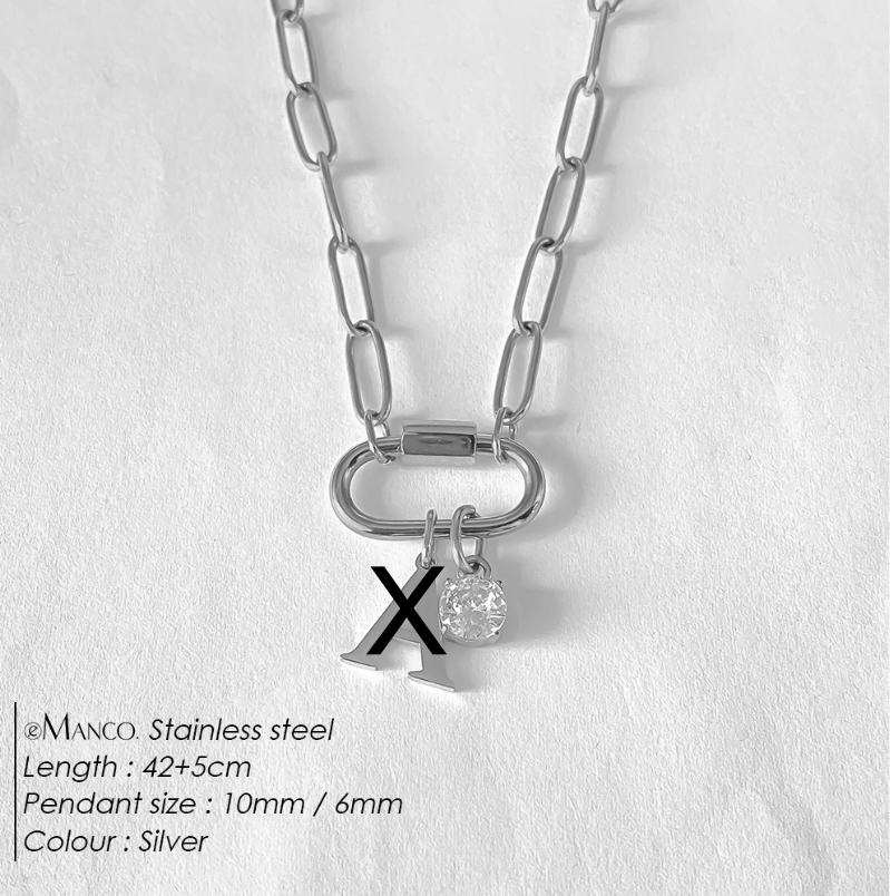 Titanium Steel Non-fading Letter Necklace