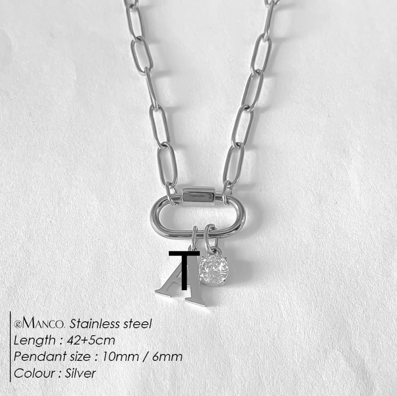 Titanium Steel Non-fading Letter Necklace