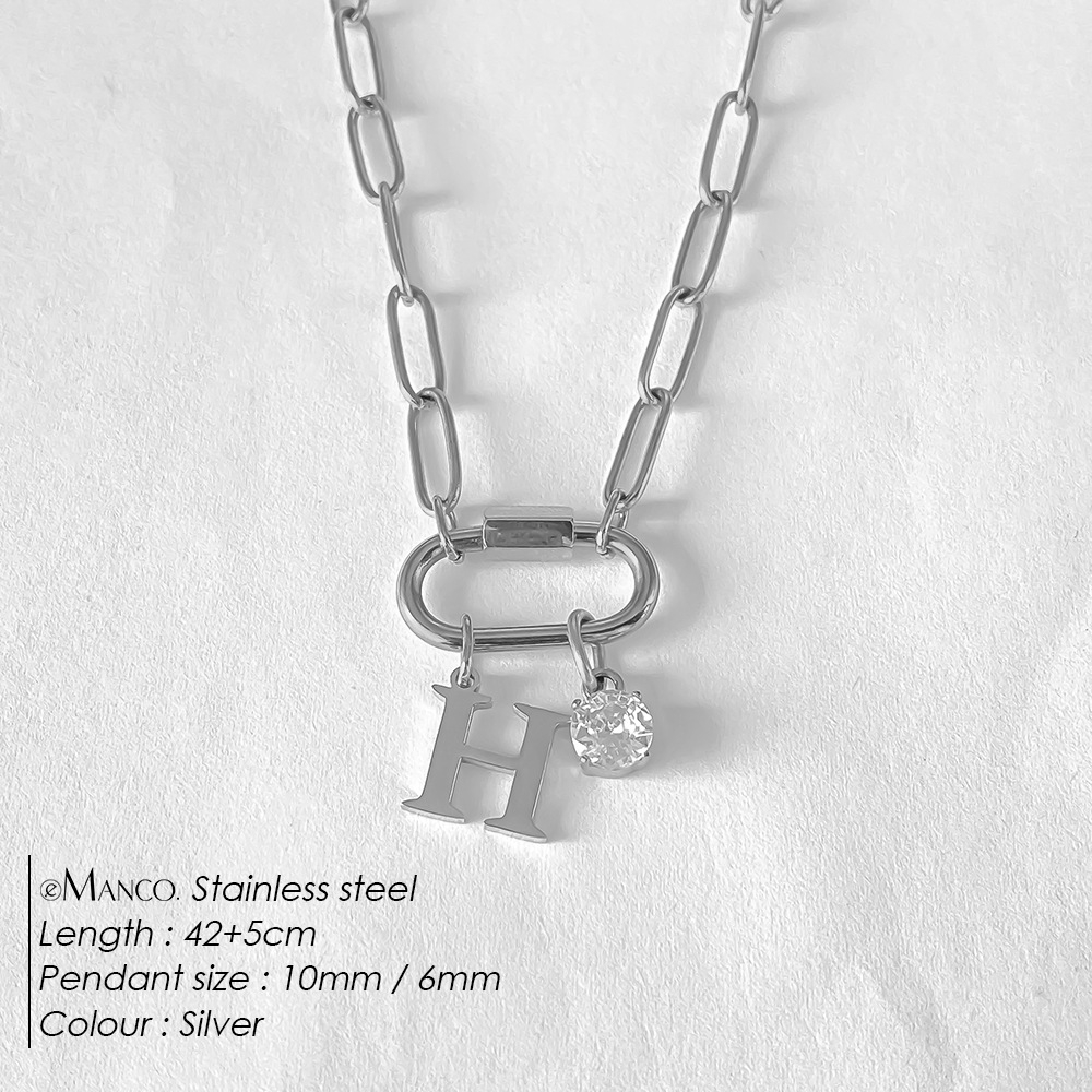 Titanium Steel Non-fading Letter Necklace