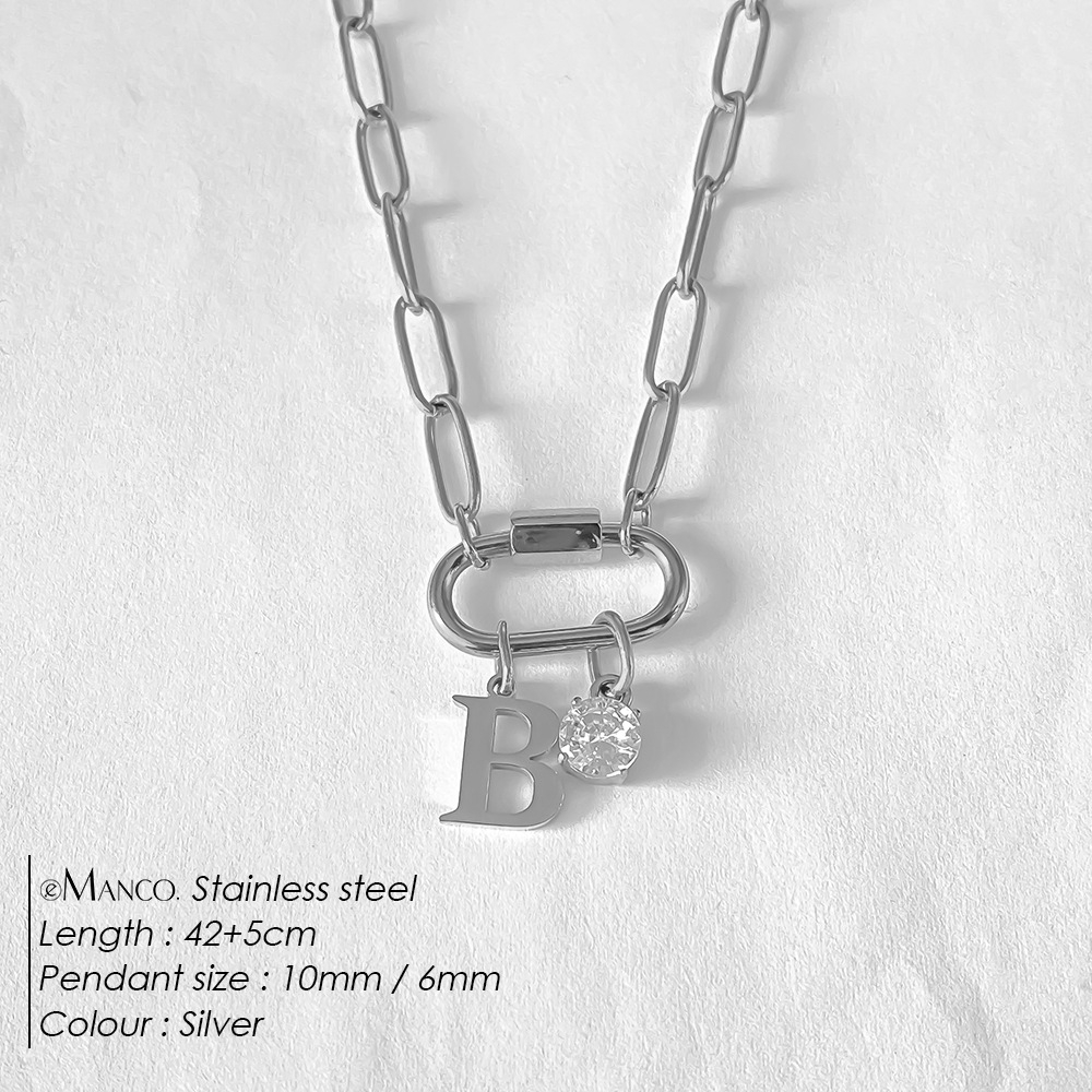 Titanium Steel Non-fading Letter Necklace