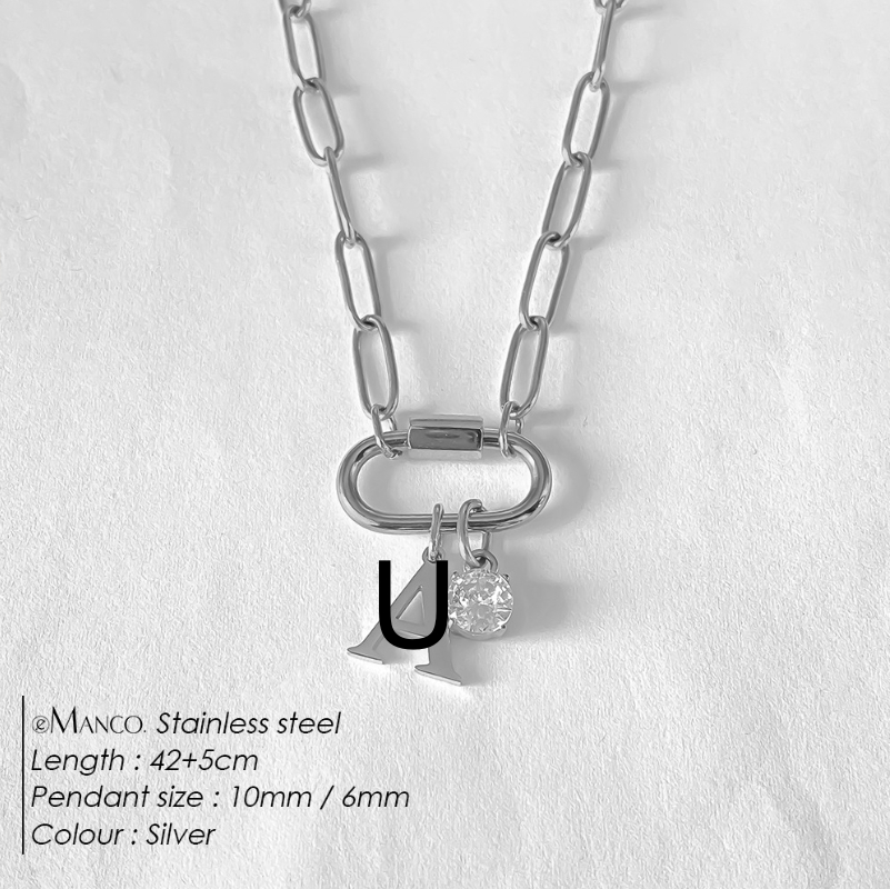 Titanium Steel Non-fading Letter Necklace