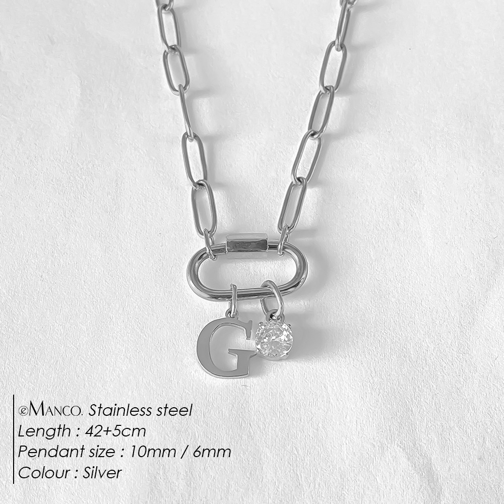 Titanium Steel Non-fading Letter Necklace