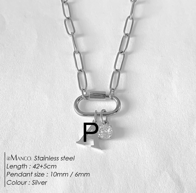 Titanium Steel Non-fading Letter Necklace