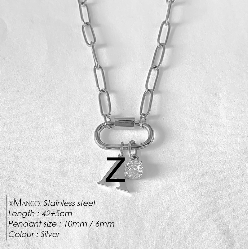 Titanium Steel Non-fading Letter Necklace