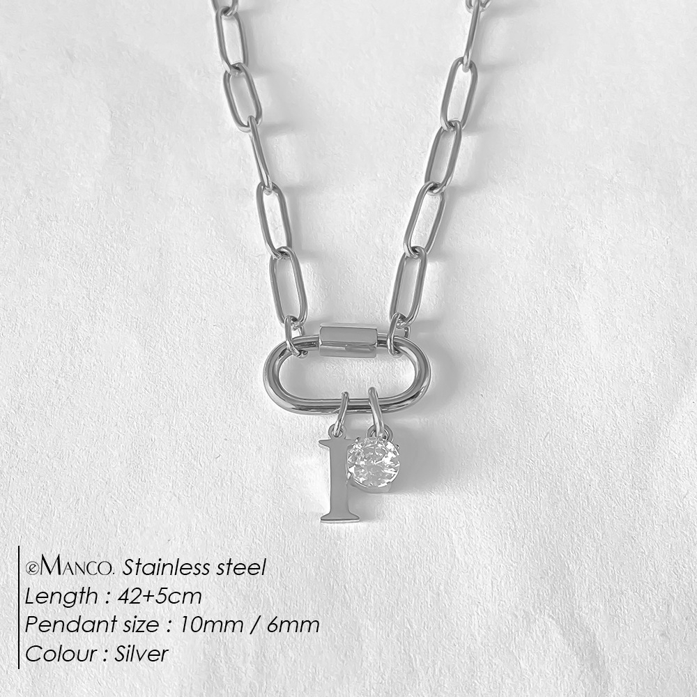 Titanium Steel Non-fading Letter Necklace