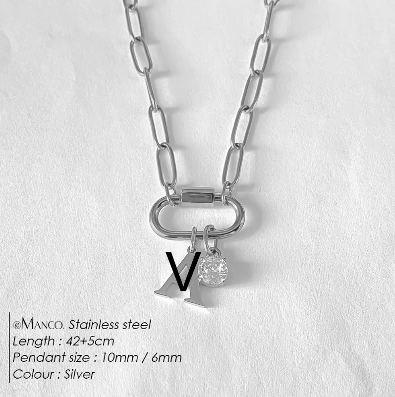 Titanium Steel Non-fading Letter Necklace