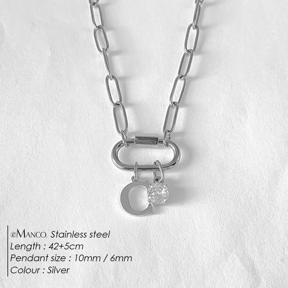 Titanium Steel Non-fading Letter Necklace
