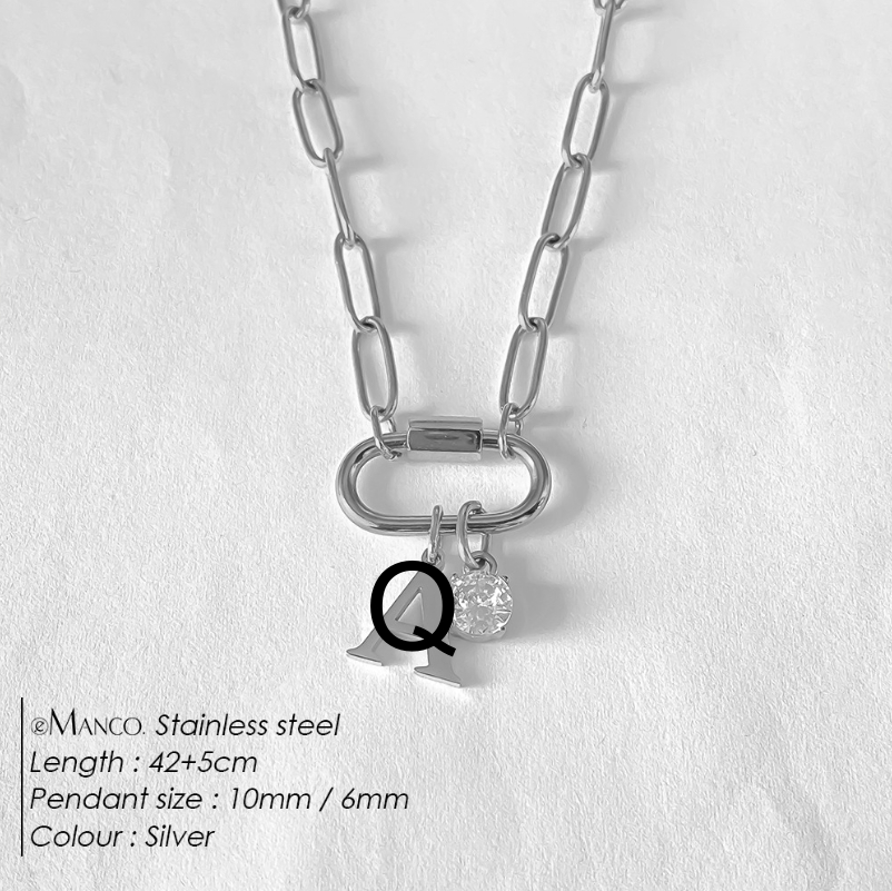 Titanium Steel Non-fading Letter Necklace