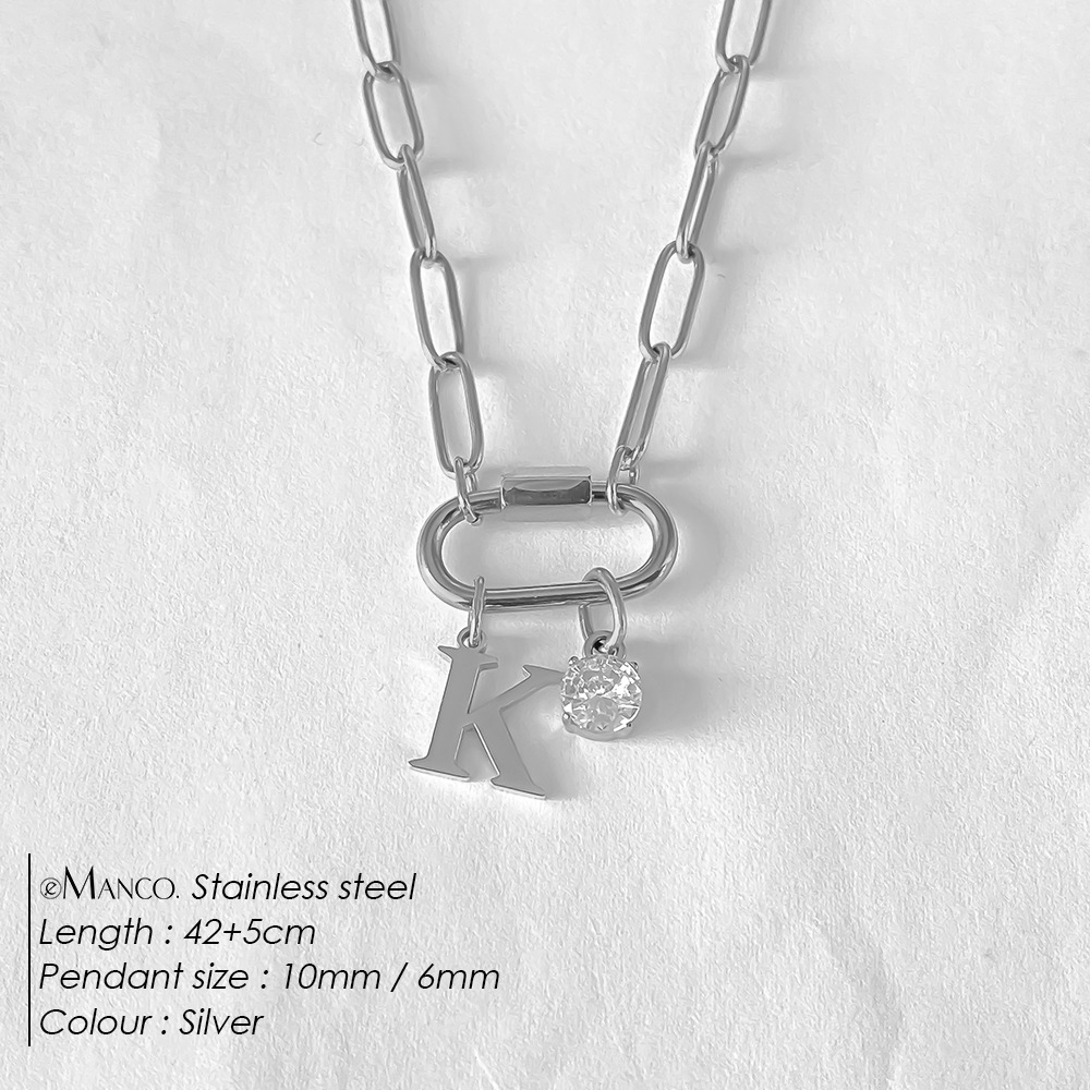 Titanium Steel Non-fading Letter Necklace