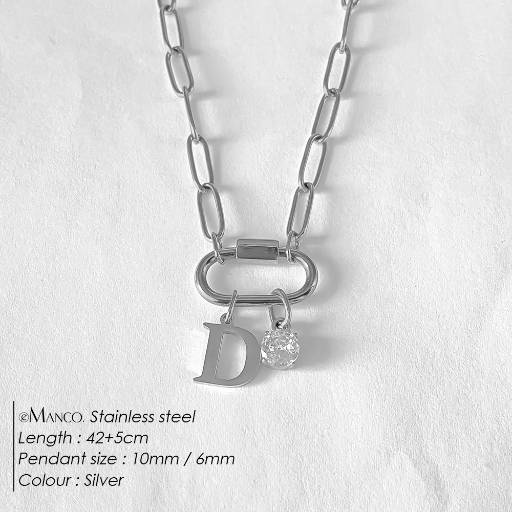 Titanium Steel Non-fading Letter Necklace