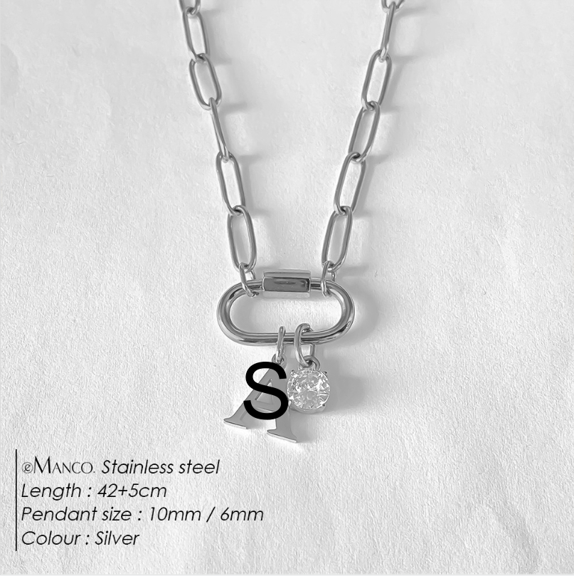 Titanium Steel Non-fading Letter Necklace