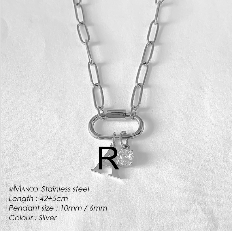 Titanium Steel Non-fading Letter Necklace