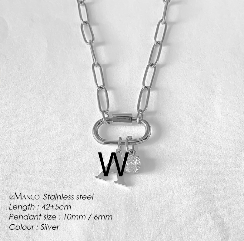 Titanium Steel Non-fading Letter Necklace