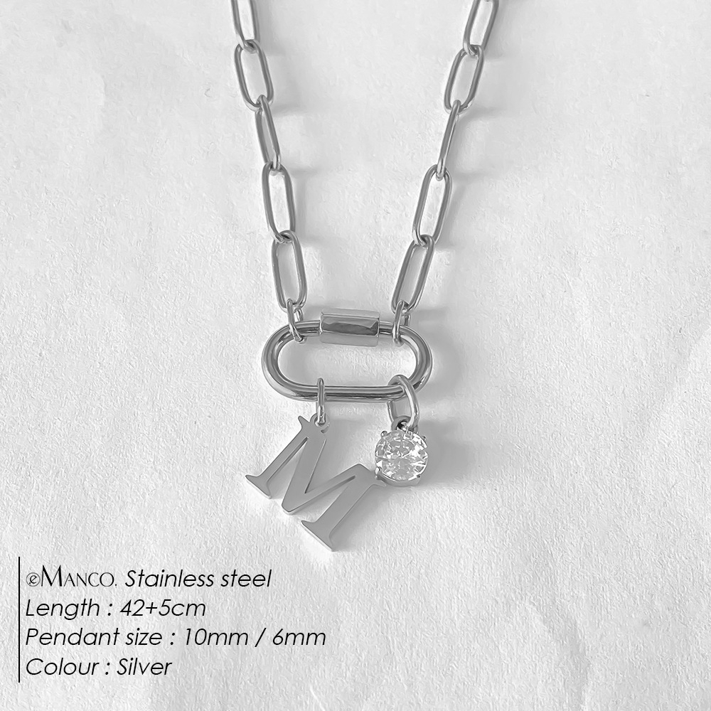 Titanium Steel Non-fading Letter Necklace