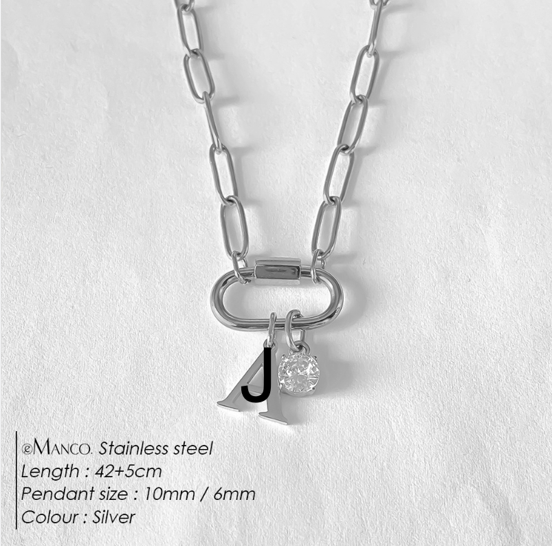 Titanium Steel Non-fading Letter Necklace