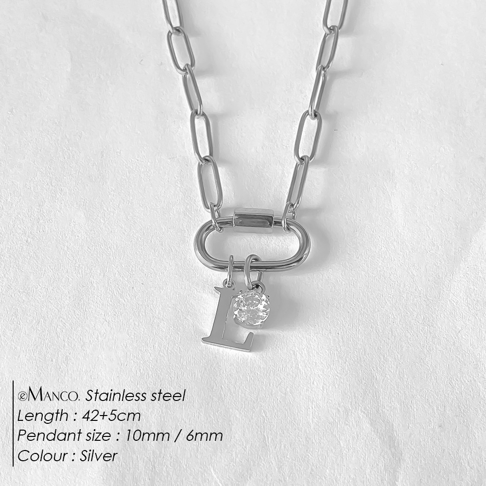 Titanium Steel Non-fading Letter Necklace
