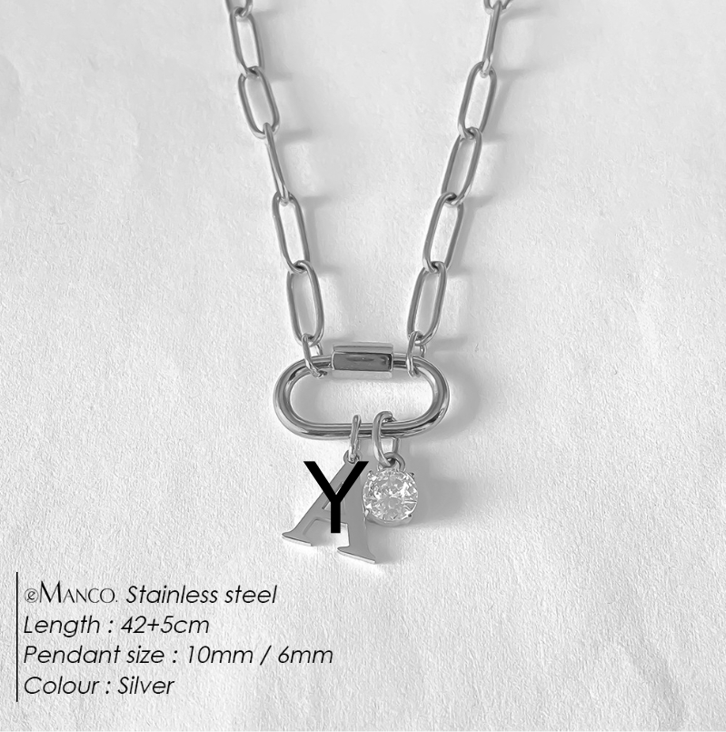 Titanium Steel Non-fading Letter Necklace