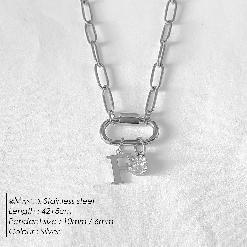 Titanium Steel Non-fading Letter Necklace
