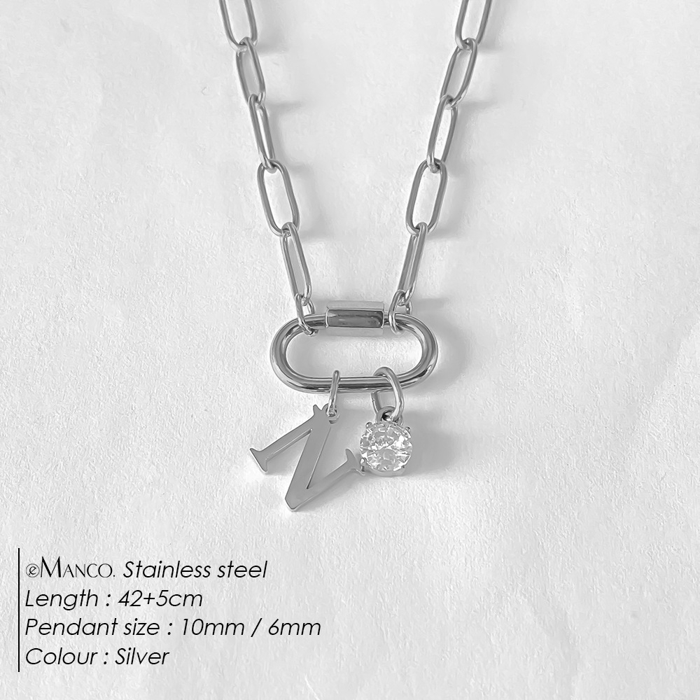 Titanium Steel Non-fading Letter Necklace