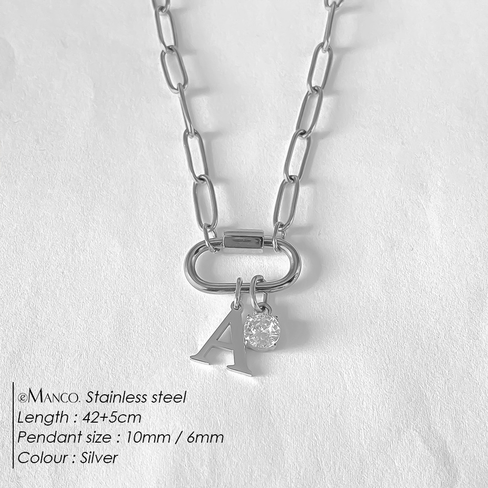 Titanium Steel Non-fading Letter Necklace