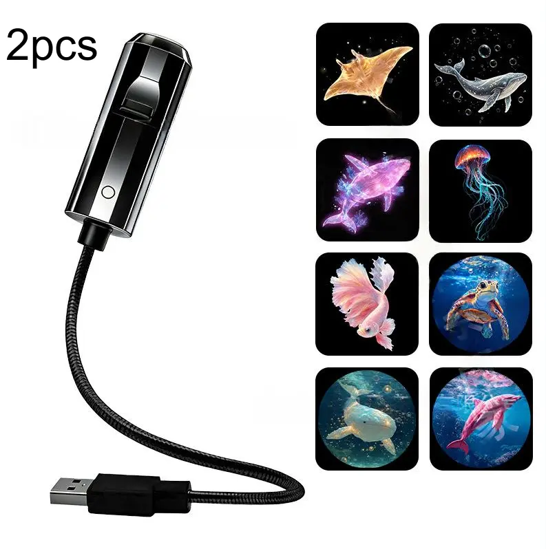 Portable USB Starry Sky Projection Night Light With Interchangeable Slides