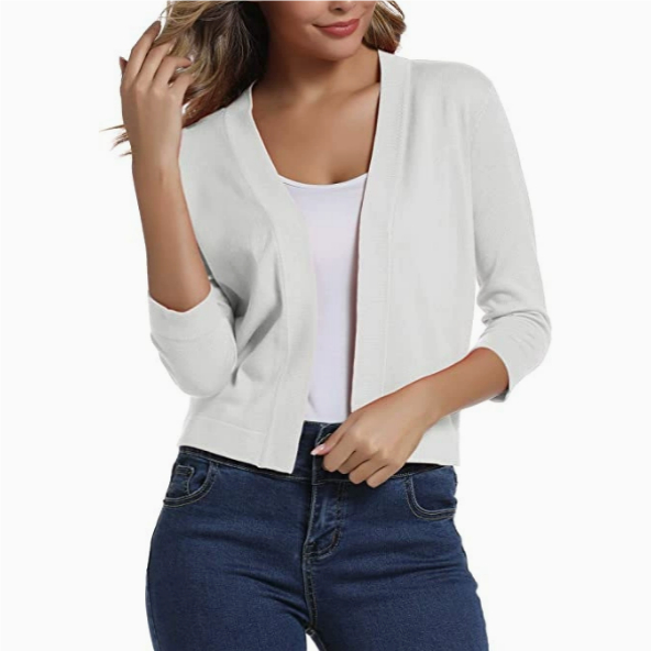 Simple Versatile Short Jacket Knitted Cardigan