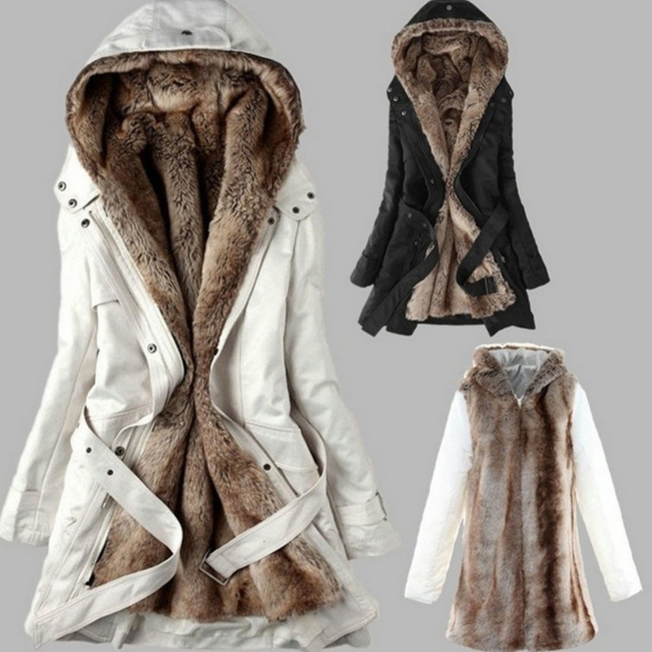 Wool-lining Cotton Coat Mid-length Style