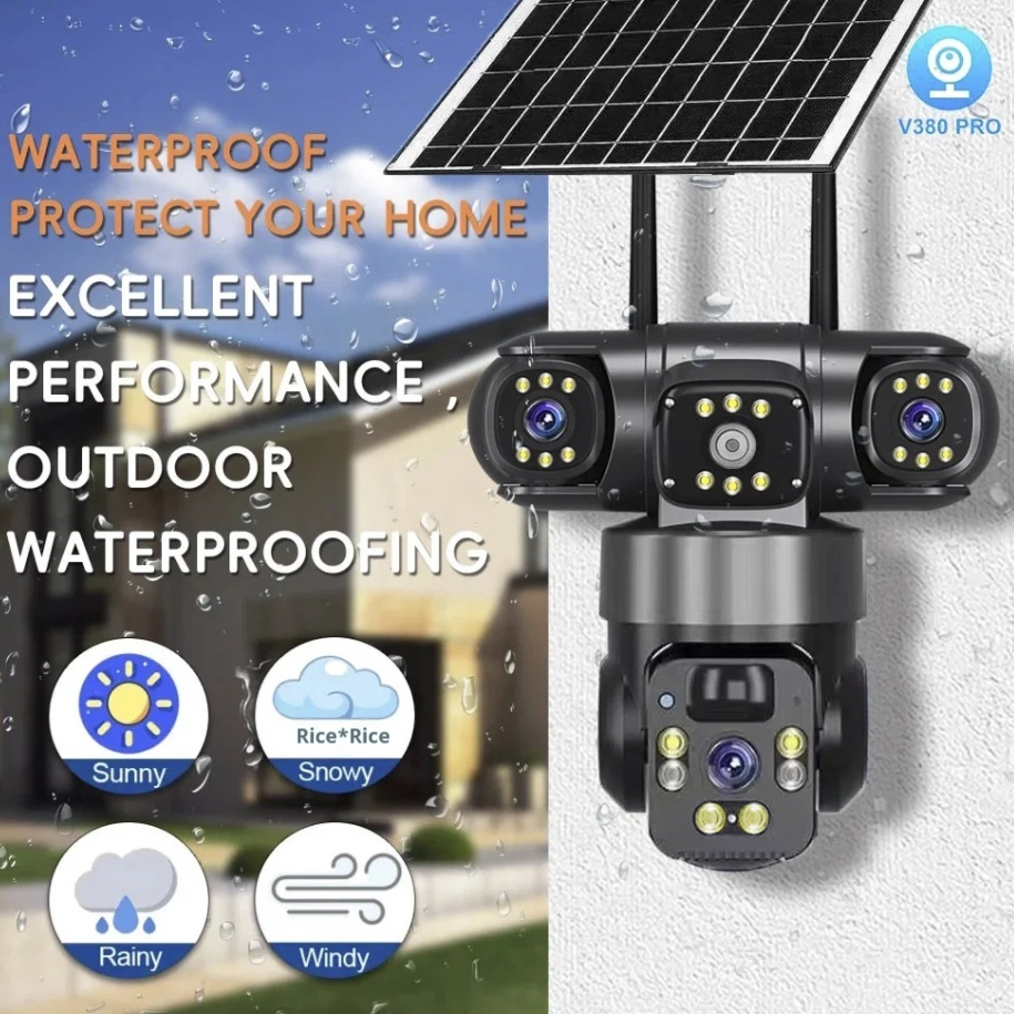 SolarPowered Surveillance Camera V360Pro Outdoor Night Vision