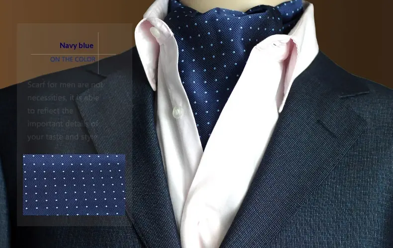 Mens Formal Jacquard Scarf With Tiny Polka Dots Neck Wrap