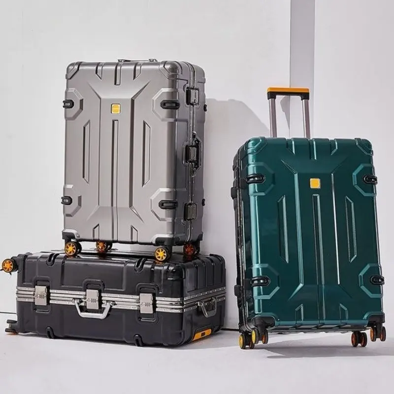 Durable Swivel Suitcase With Password Lock Box
