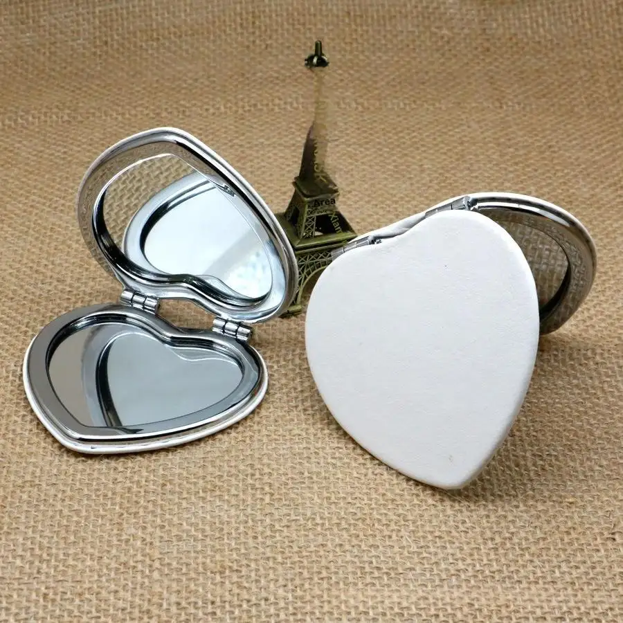 Leather Double-sided Makeup Mirror with Creative DIY Folding