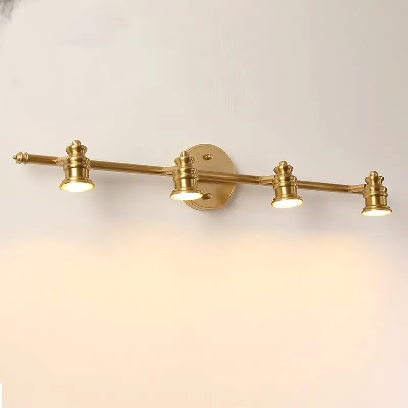All-copper American-style Vintage Minimalist Bathroom Light