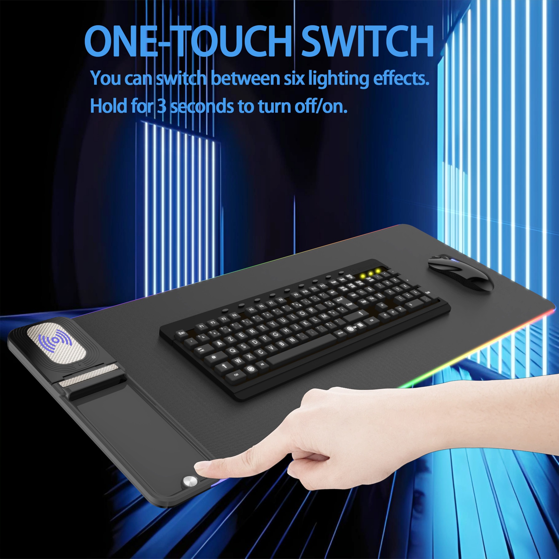 15W Luminous Wireless Charging Mouse Pad