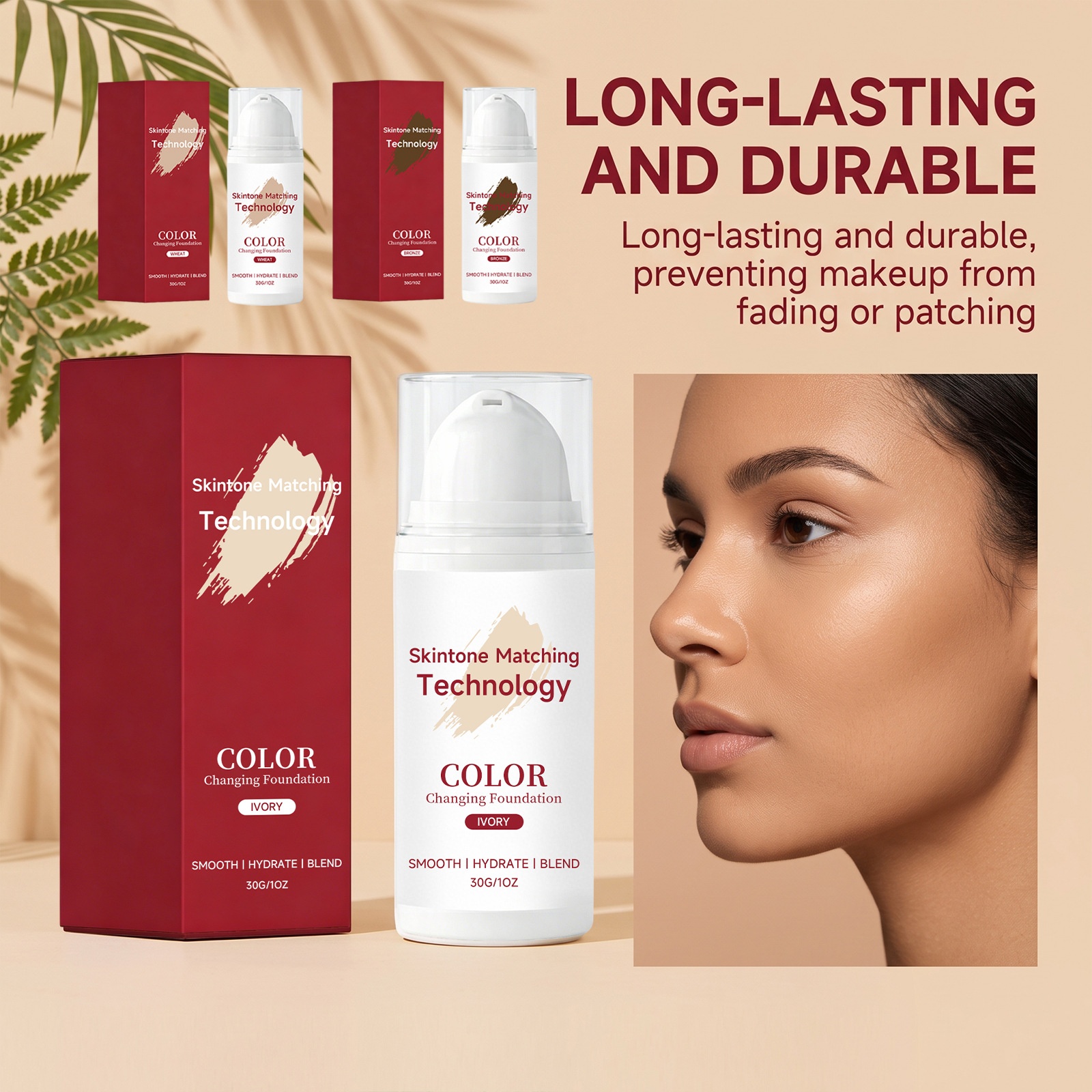 Color-Changing Concealing Foundation Series Everyday Portable Foundation