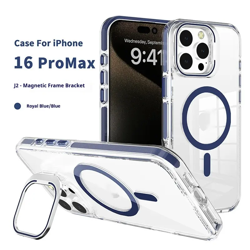 Transparent Magnetic Phone Case With Lens Film Protective Case