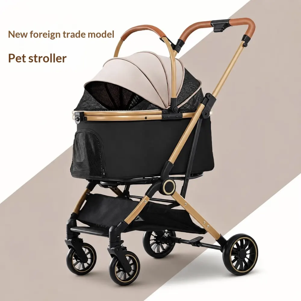 One-touch Folding Detachable Pet Stroller