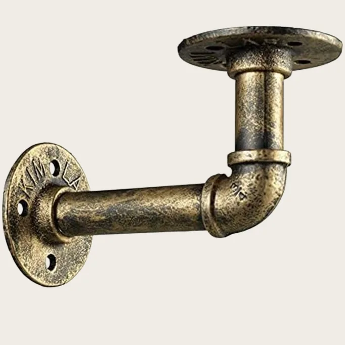 Industrial-style Iron Water Pipe Triangular Bracket
