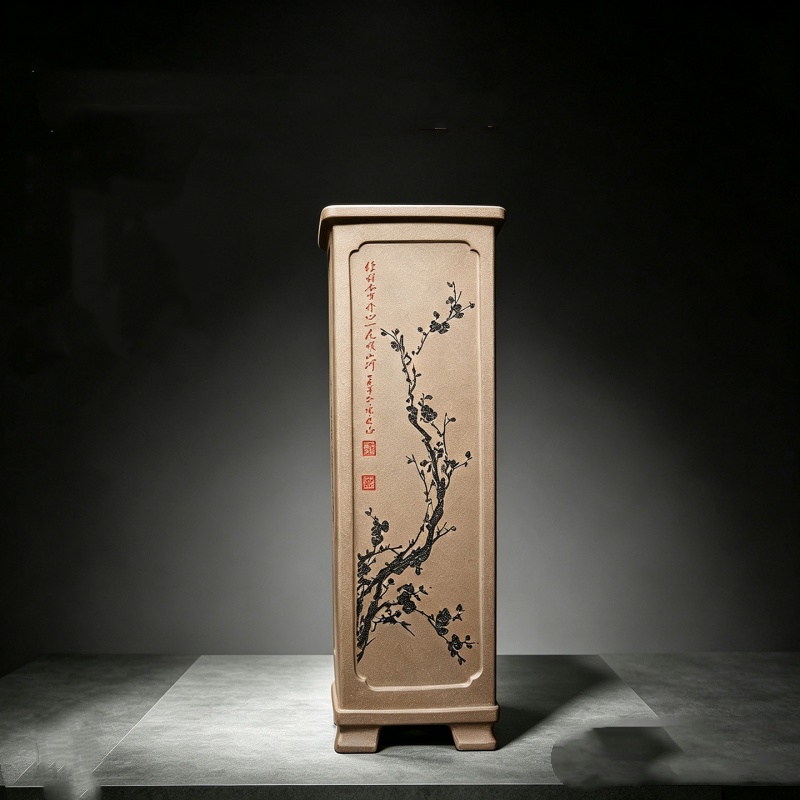 Extra-large Square Flower Pot Incense Holder Handmade