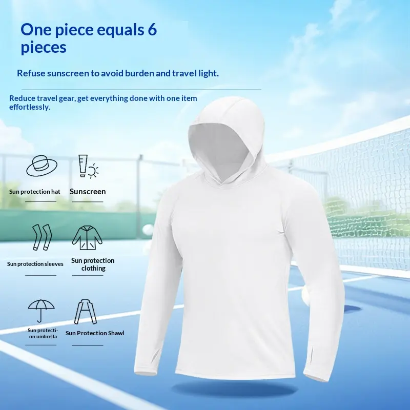 Hooded Slim-fit Sun-protection Outdoor Beach And Hiking