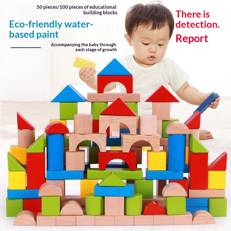 Large-Block Wooden Number Building And Assembly Toy For ChildrenEducational
