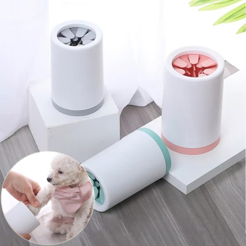 Pet Foot Washer Cup Silicone Soft Foot Cup Cat Foot Cleaning Bucket Dog Paw Cleaner Cup Manual Quick Feet Wash Cleaner Pets Products
